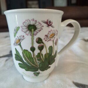 Vintage Portmeirion Botanic‎ Garden Footed Tea Coffee Mug Cup Flowers Daisy